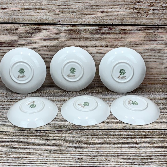 Tuscan Fine English Bone China Saucers Bouquet Floral Gold Trim Set of 6 - Picture 6 of 11